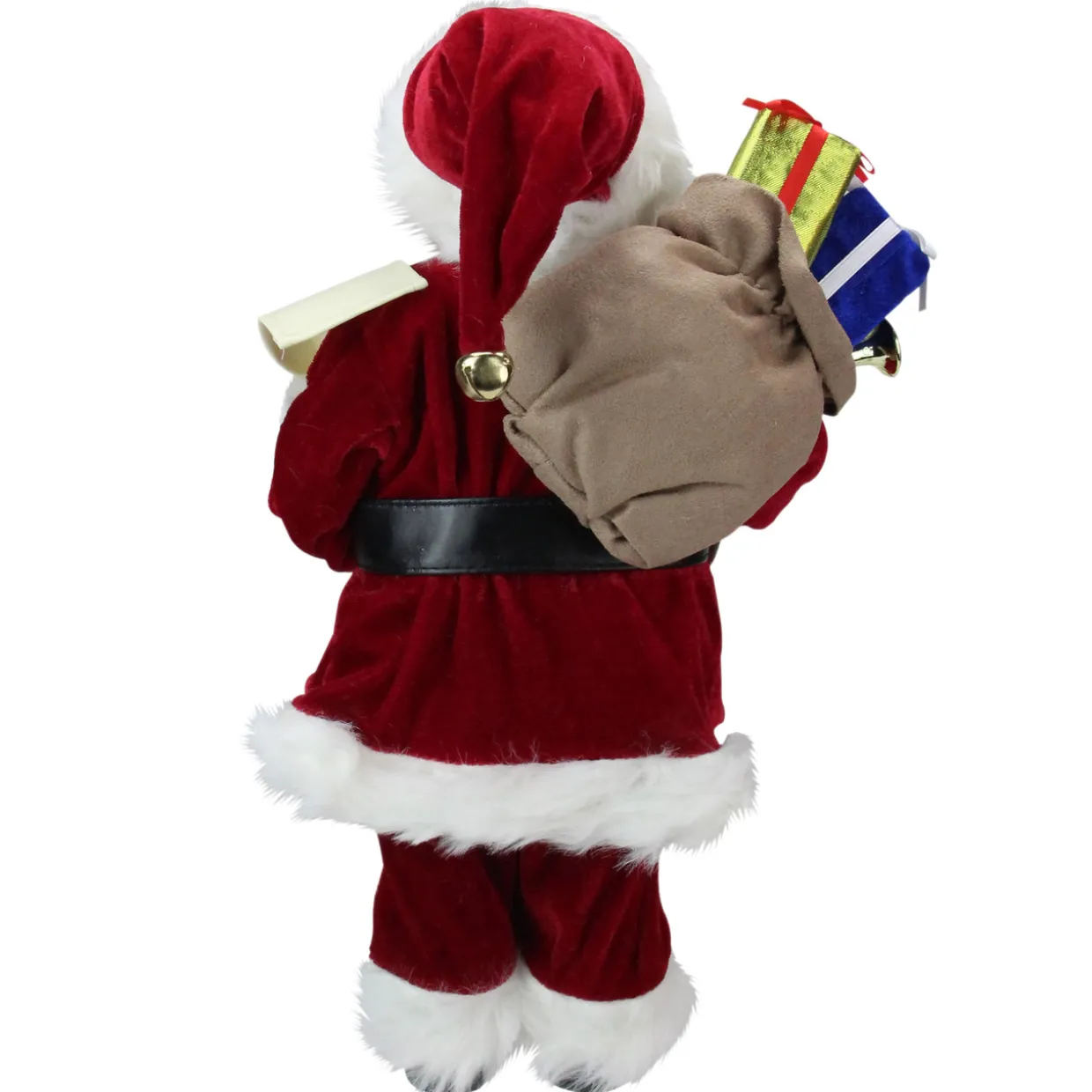 16" African American Santa Claus with Naughty or Nice List Christmas Figure