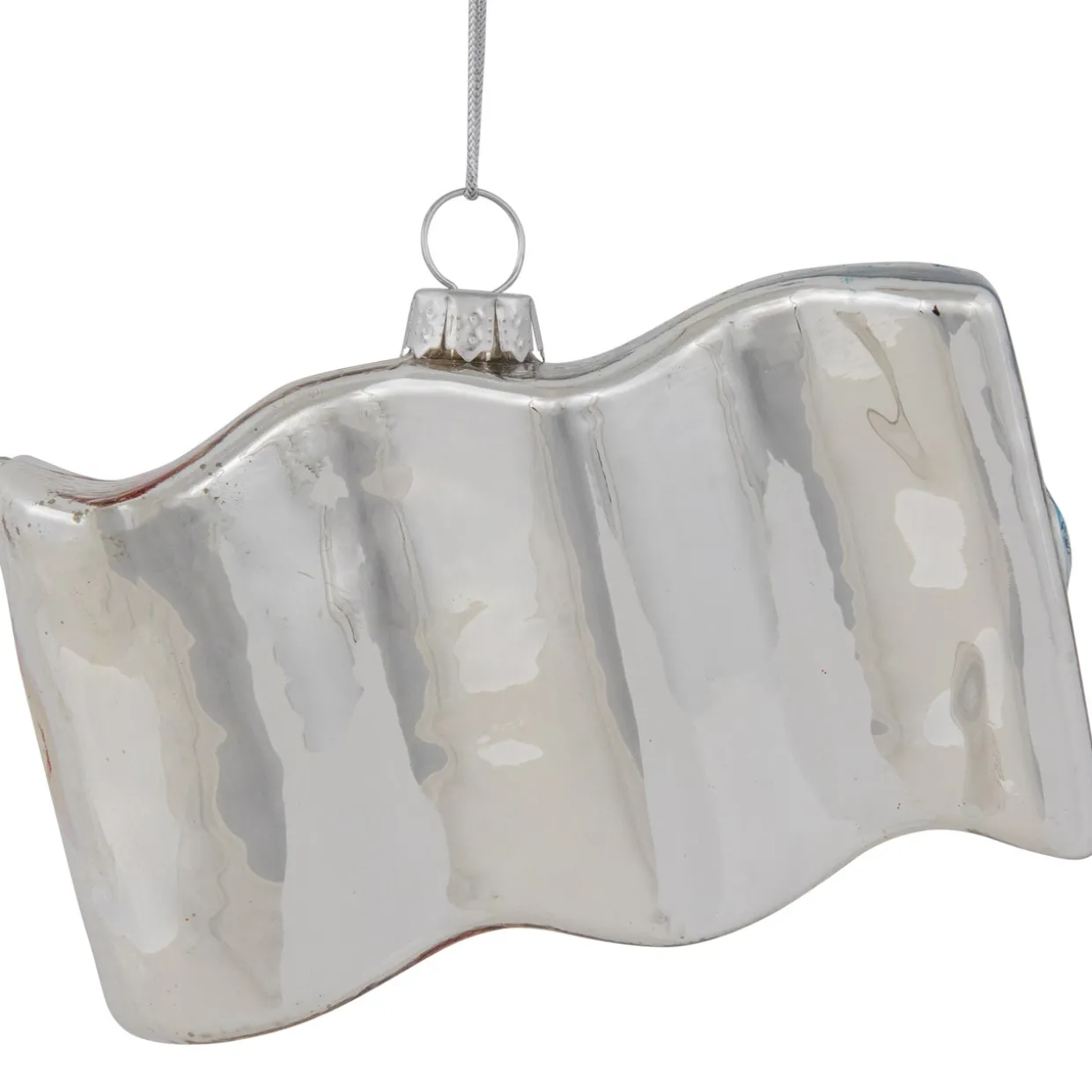 4" American Flag Glass Christmas Ornament