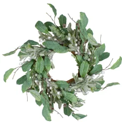 25" Artificial Mixed Foliage and Berries Christmas Wreath Unlit