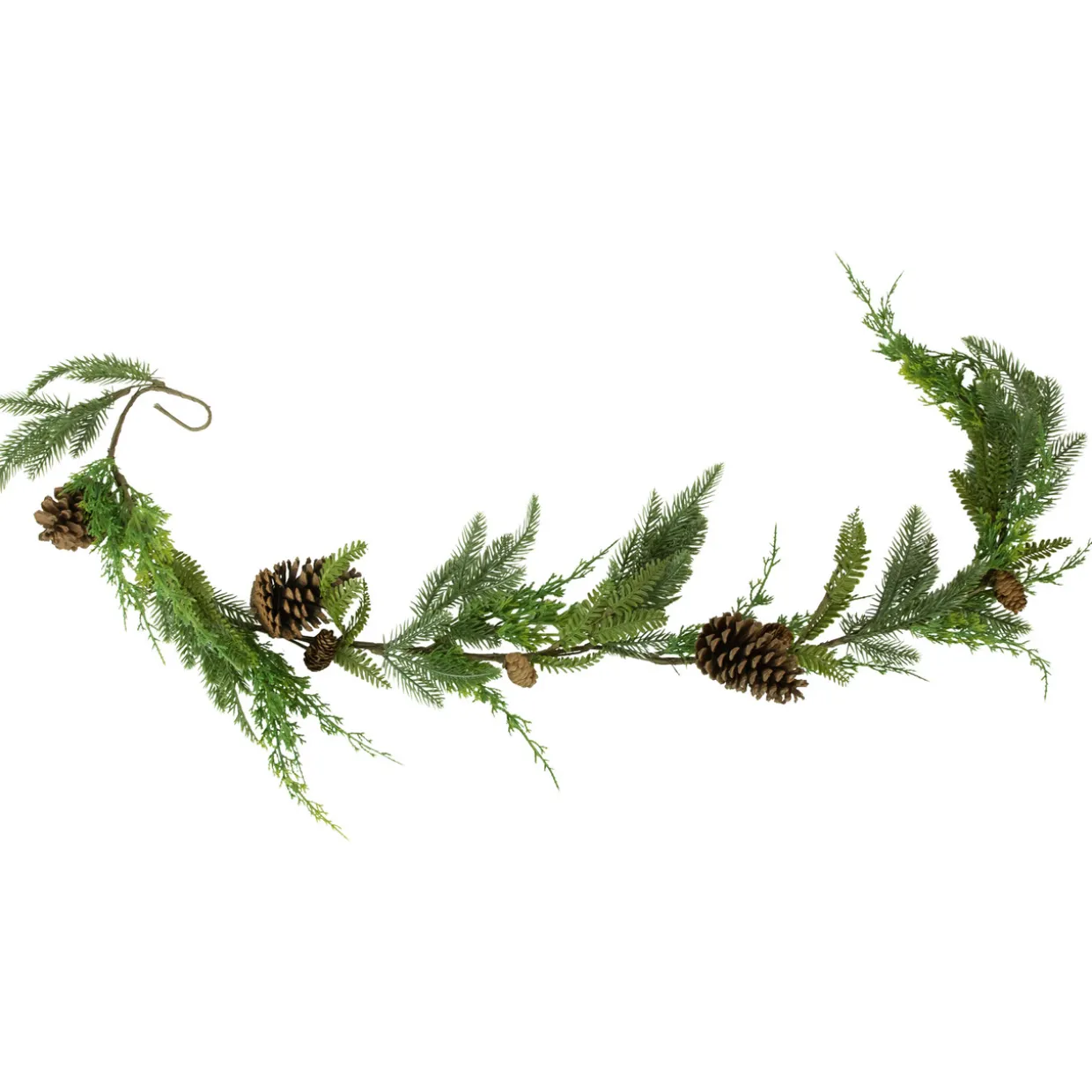 5' Assorted Pine and Pinecone Artificial Christmas Garland, Unlit