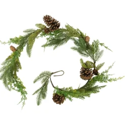 5' Assorted Pine and Pinecone Artificial Christmas Garland, Unlit
