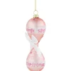 5" Baby Girl's First Christmas 2023 Glass Ornament