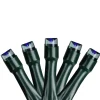 20 Battery Operated Blue LED Wide Angle Christmas Lights - 6.25 ft Green Wire