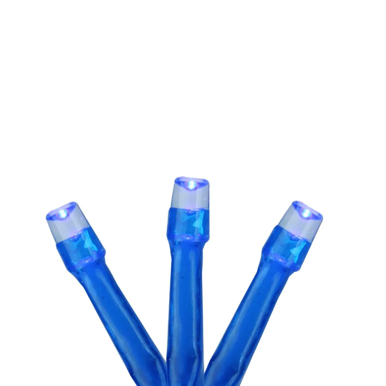 20 Battery Operated Blue LED Wide Angle Christmas Lights - 6.25 ft Blue Wire