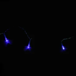 20 Battery Operated Blue LED Wide Angle Christmas Lights - 6.25 ft Blue Wire