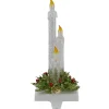 9" Battery Operated LED Lighted Candle Christmas Stocking Holder