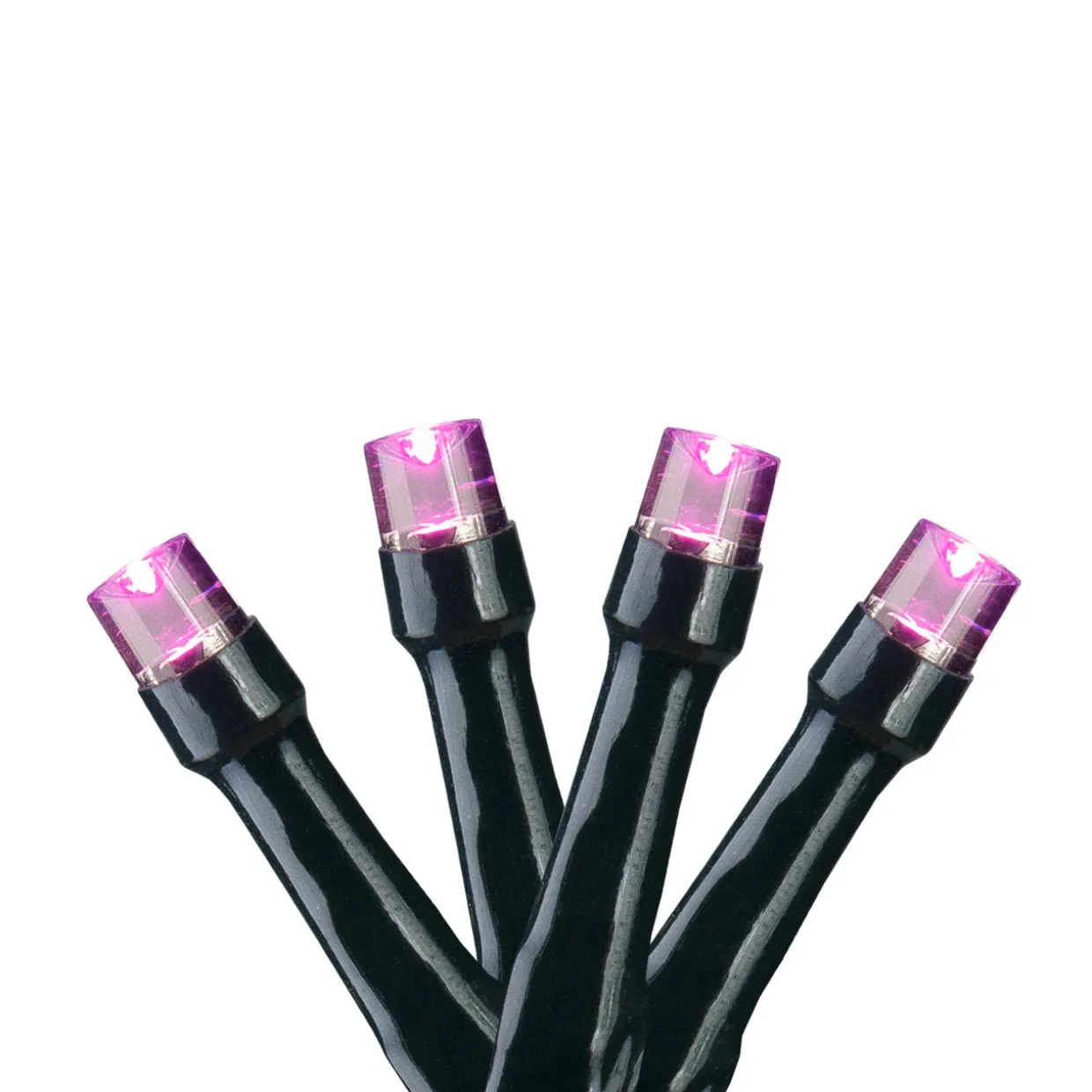 20 Battery Operated Pink LED Christmas Micro Light Set - 7.25 ft Green Wire