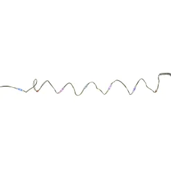 35 Battery Operated Silver LED Rainbow Micro Fairy Christmas Lights - 6 ft Gold Copper Wire