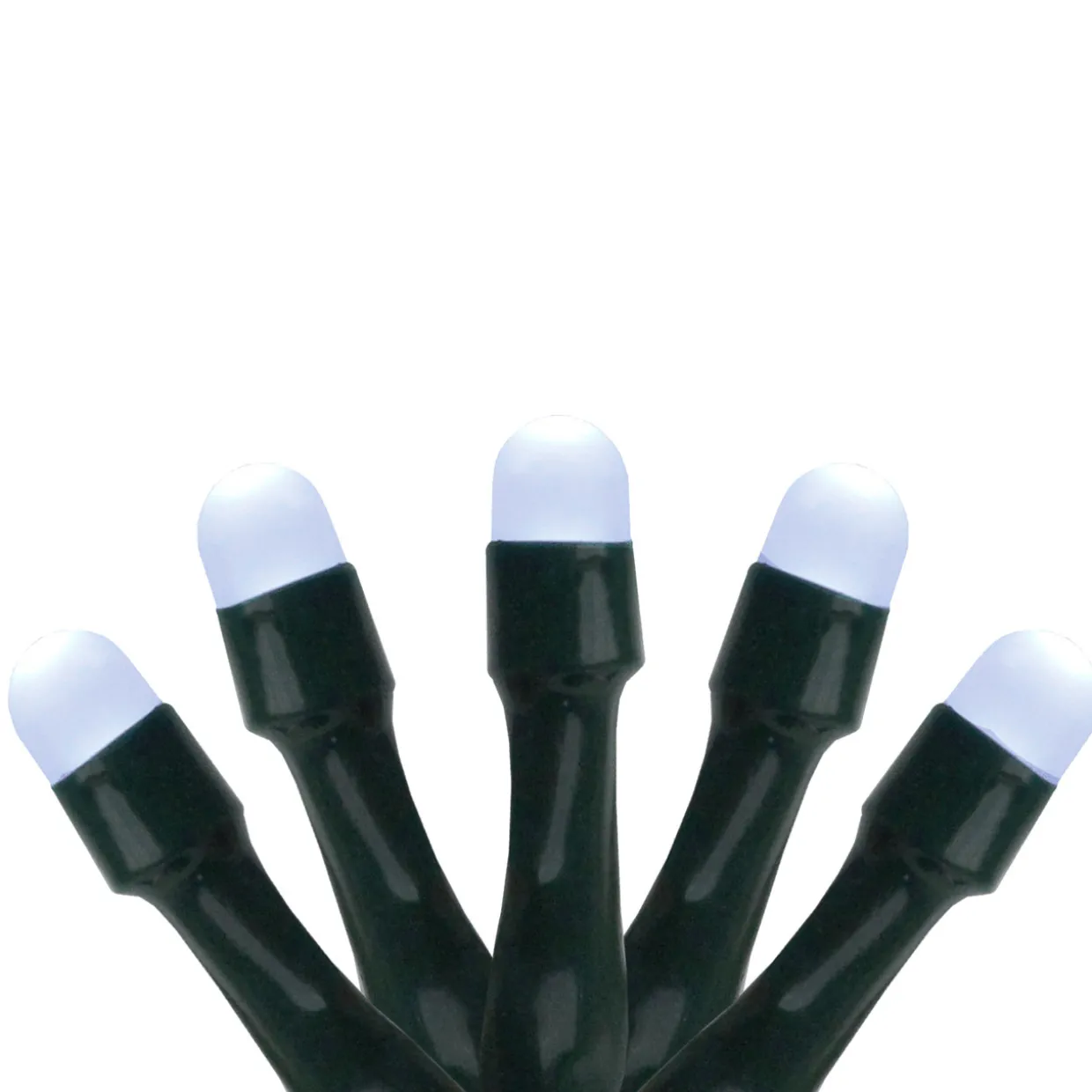 20 Battery Operated White LED Micro Rice Christmas Lights with Timer - Green Wire