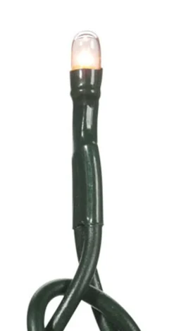 20 Battery Operated White LED Micro Rice Christmas Lights with Timer - Green Wire