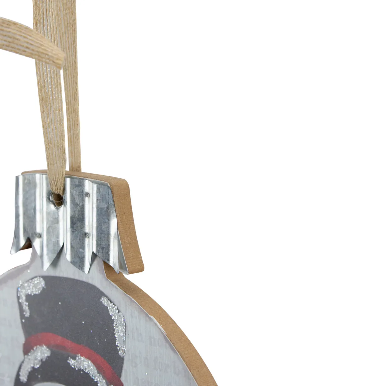 9.5" Black and Red Smiling Snowman Christmas Wall Decor