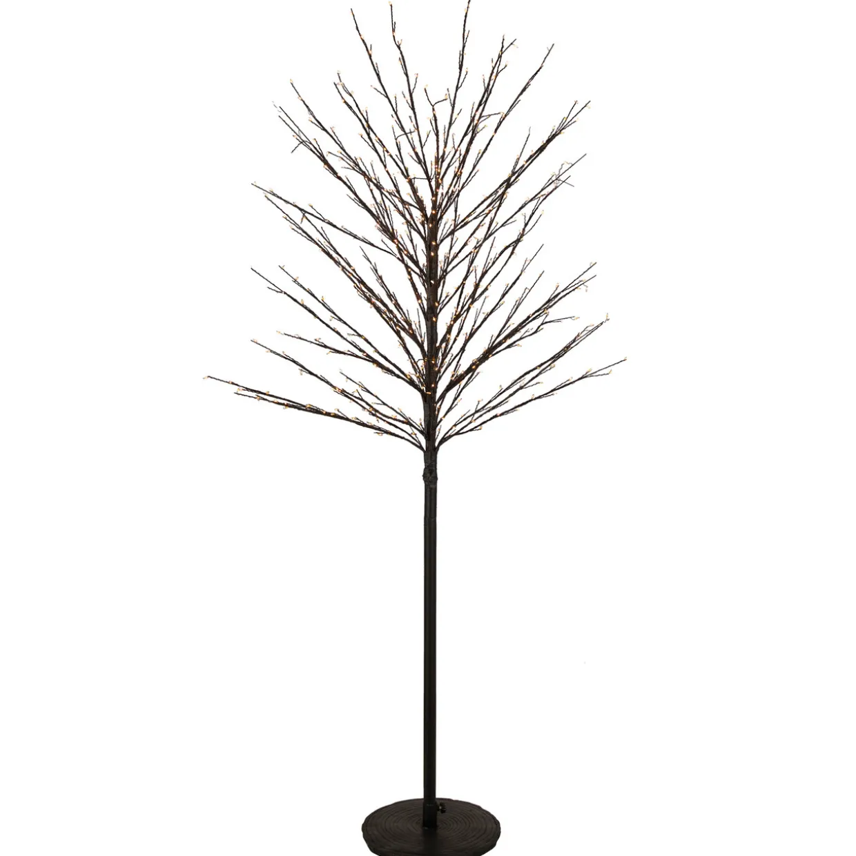 5' Black LED Lighted Christmas Twig Tree - Warm White Lights