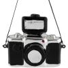 4" Black Retro Camera Glass Christmas Ornament