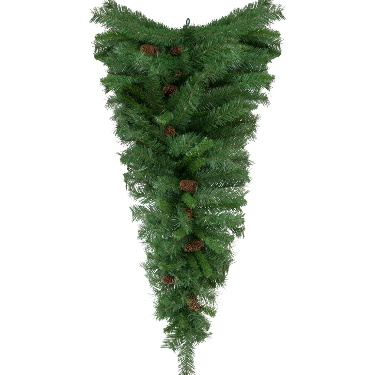 42" Black River Pine Artificial Christmas Teardrop Swag with Pine Cones, Unlit