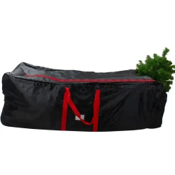 58" Black Rolling Artificial Christmas Tree Storage Chest for 9ft Trees