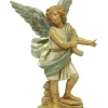 5.75" Blue and Cream White Hand Painted Raphael Angel Fontanini Nativity Figurine