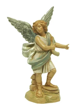 5.75" Blue and Cream White Hand Painted Raphael Angel Fontanini Nativity Figurine