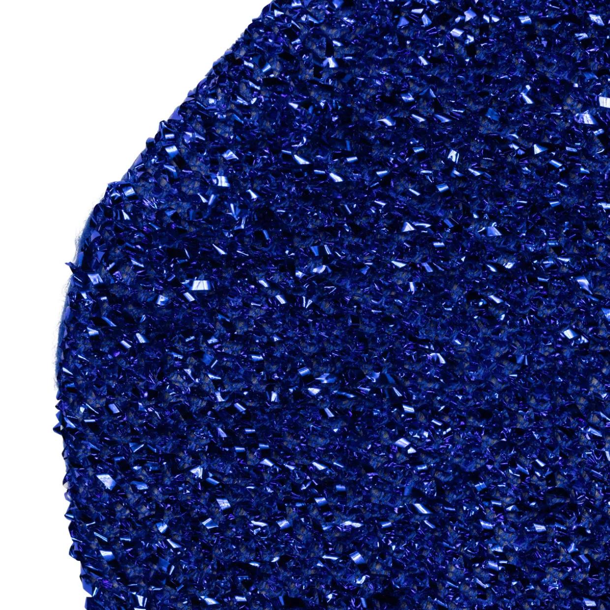 17" Blue and Silver Embroidered 'Diva' Christmas Stocking with Cuff