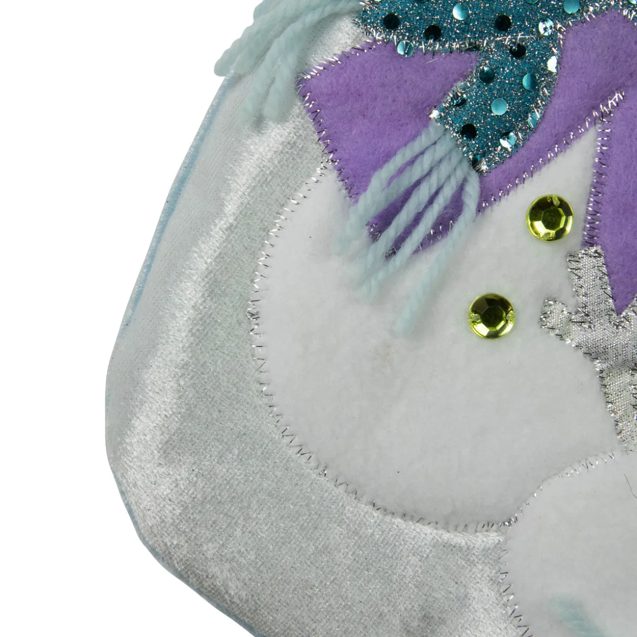 21" Blue and White "Baby's First Christmas" Snowman Stocking