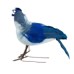4.5" Blue and White Blue Jay Clip-On Christmas Ornament