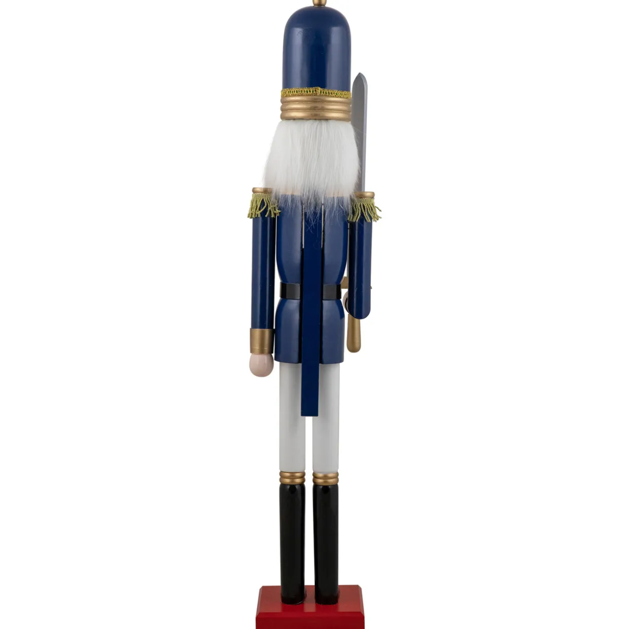 48.25" Blue and White Christmas Nutcracker Soldier with Sword