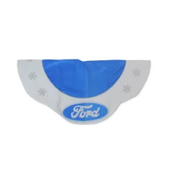 45.5" Blue and White Ford Scalloped Christmas Tree Skirt