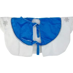 45.5" Blue and White Ford Scalloped Christmas Tree Skirt