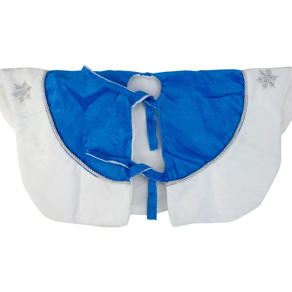 45.5" Blue and White Ford Scalloped Christmas Tree Skirt