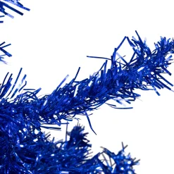 4' Blue Artificial Tinsel Christmas Tree, Unlit