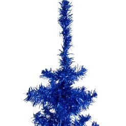 4' Blue Artificial Tinsel Christmas Tree, Unlit