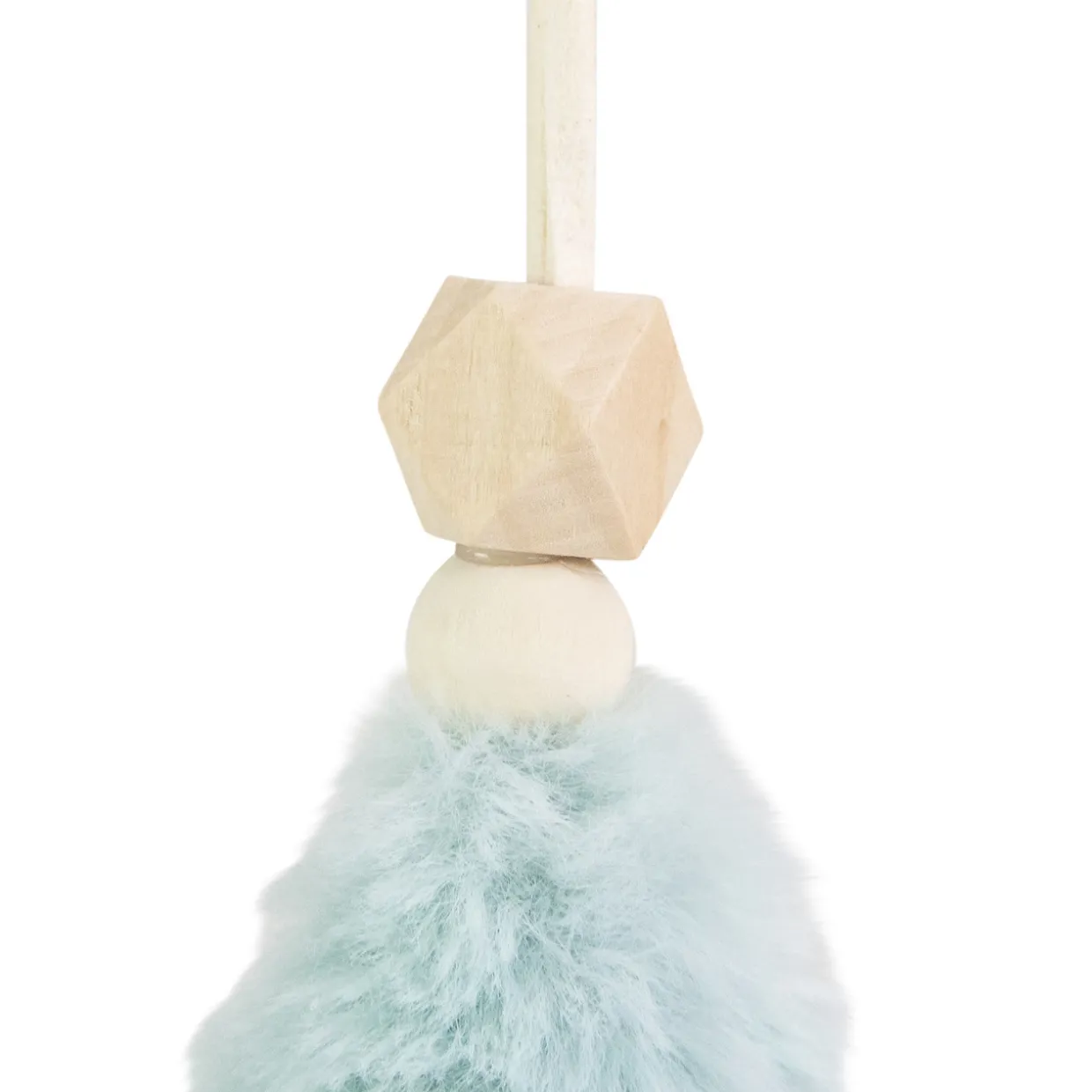 6" Blue Faux Fur Plush Tree Christmas Ornament