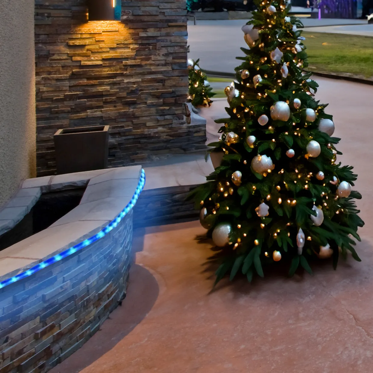 18' Blue LED Christmas Rope Lights