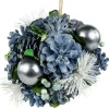 5.5" Blue Pinecone and Pine Needle Christmas Ball Ornament