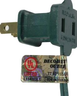 25 Blue Transparent C9 Christmas Lights - 24 ft Green Wire