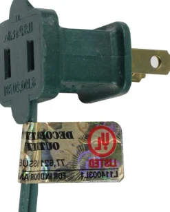 25 Blue Transparent C9 Christmas Lights - 24 ft Green Wire