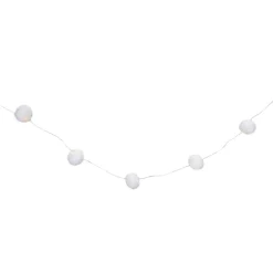 15 B/O LED Warm White Tinsel Pop Ball Christmas Lights - 4.5' Clear Wire