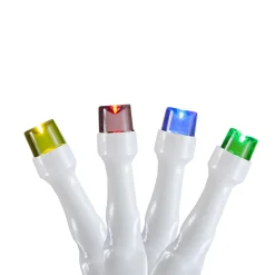 10 B/O Multi LED Wide Angle Christmas Lights - 3 ft White Wire