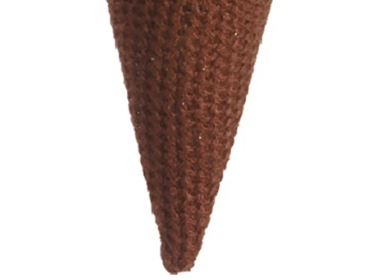 6" Brown and Pink Strawberry Ice Cream Cone Christmas Ornament