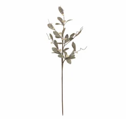 30" Brown Glittered Artificial Mistletoe Floral Christmas Spray