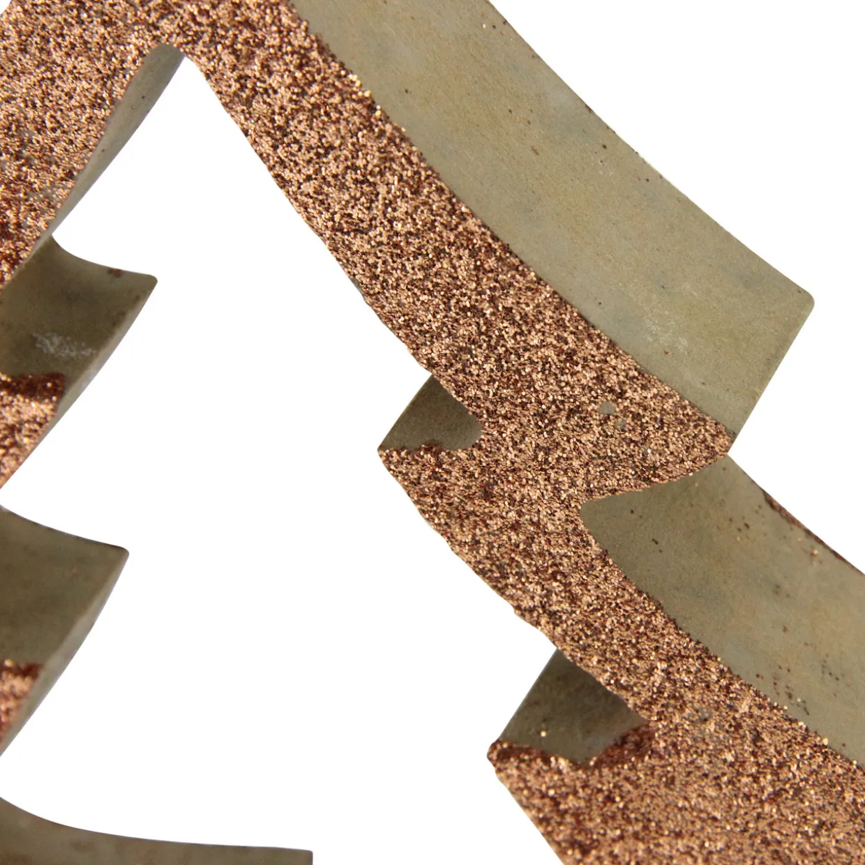 7" Brown Glittered Cutout Christmas Tree Ornament