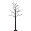 6' Brown LED Lighted Frosted Christmas Twig Tree - Multi-Color lights