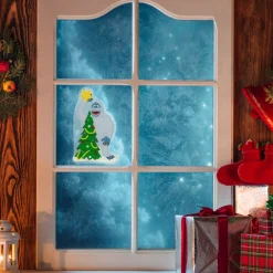 8" Bumble Tops the Tree Double Sided Gel Christmas Window Cling Decoration