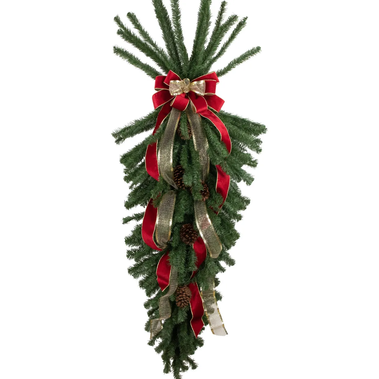 60" Canadian Pine Artificial Christmas Teardrop Swag - Unlit