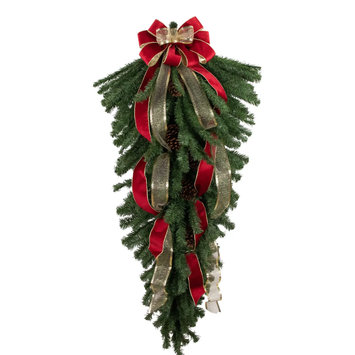 60" Canadian Pine Artificial Christmas Teardrop Swag - Unlit