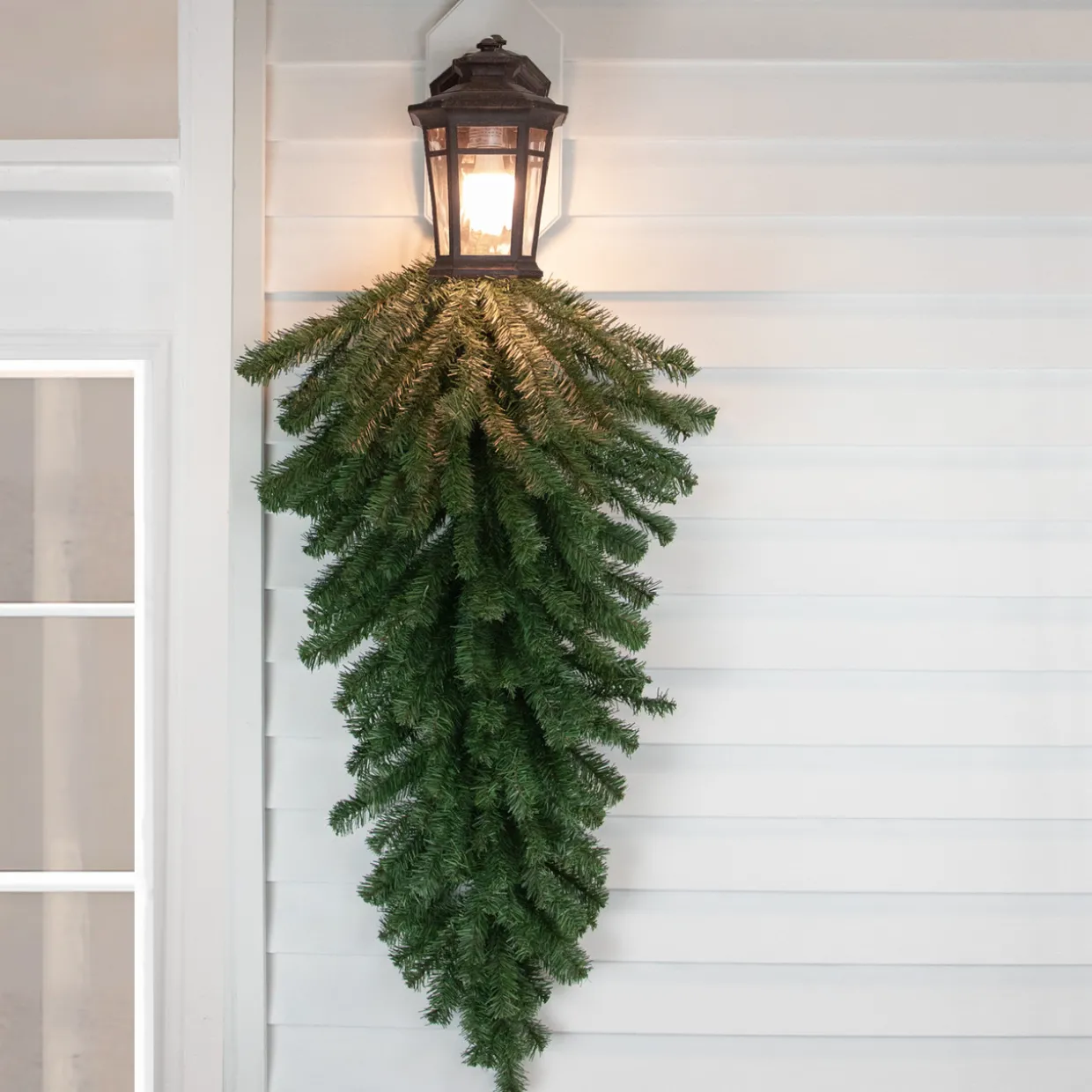 60" Canadian Pine Artificial Christmas Teardrop Swag - Unlit