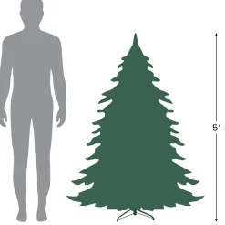 5' Canadian Pine Medium Artificial Christmas Tree, Unlit