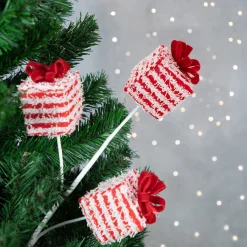 26" Candy Cane Gift Boxes Decorative Christmas Spray