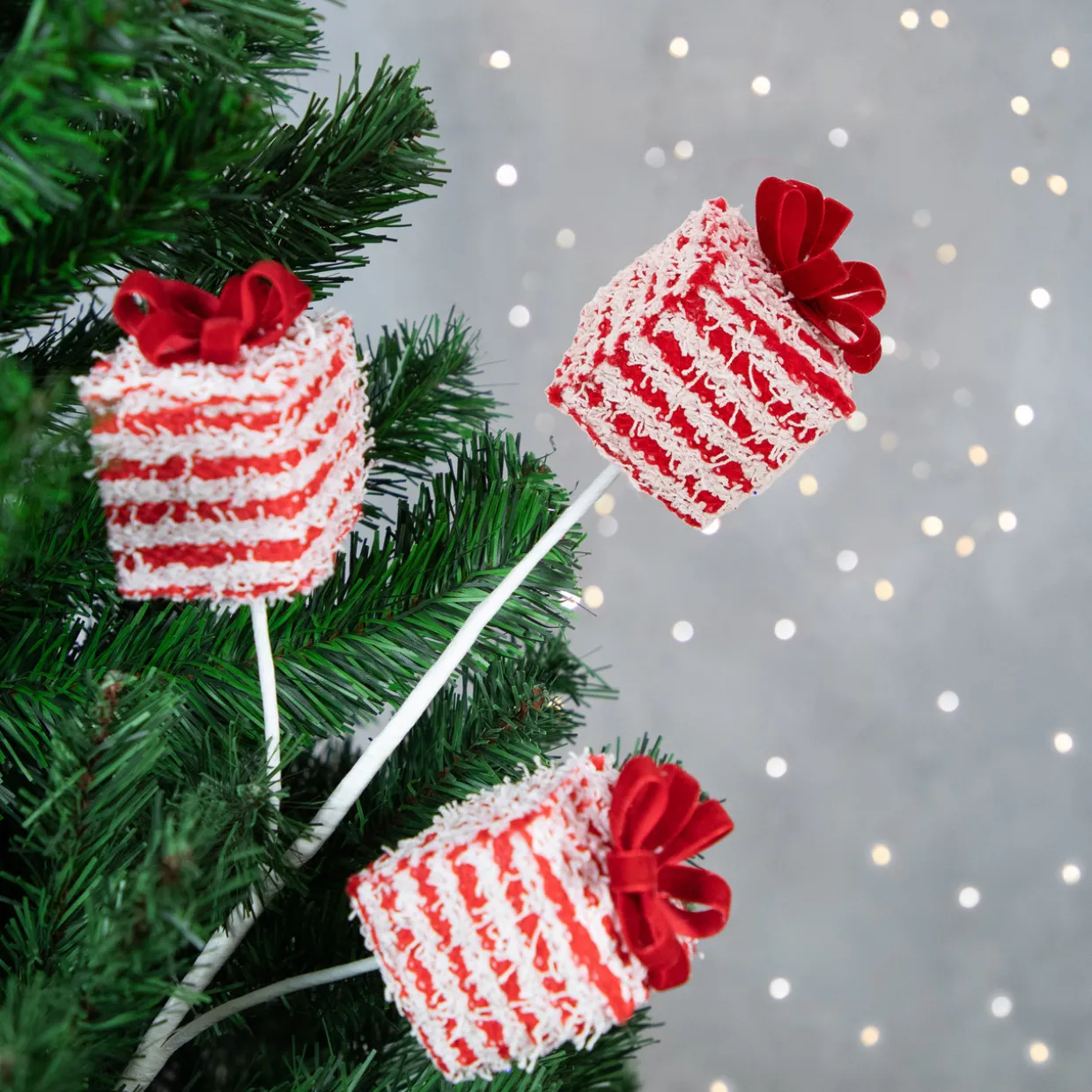 26" Candy Cane Gift Boxes Decorative Christmas Spray