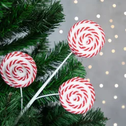 17" Candy Cane Lollipops Decorative Christmas Spray