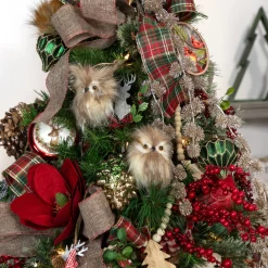 6" Cardinal Glass Plate Christmas Ornament